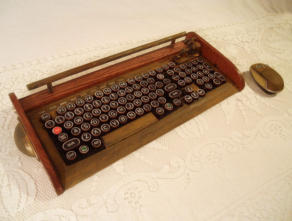 steampunk typewriter keyboard