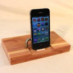 Cedar iPhone - iPod Dock -Charger and Sync Station - It's a Etsy Super Sale - Great Smell - Sliver style V2 iDock