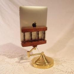 iPad - iPhone - iPod - Dock - Sync and Charging Station- Oak - Swing Wing Arm Style- Adjustable (Yes for the iPad )